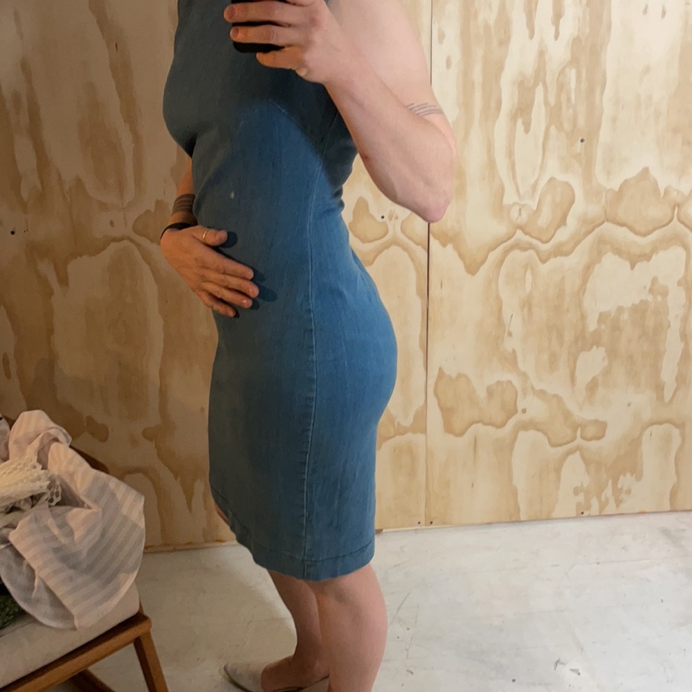 Blue jean stretch dress